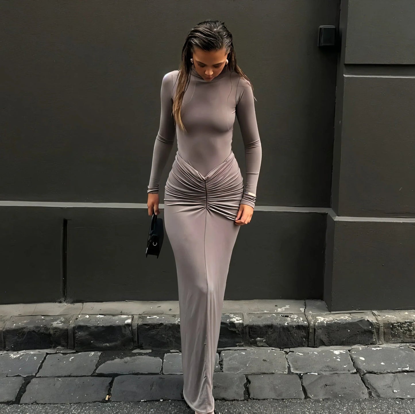 ALICE Ruched Maxi Dress