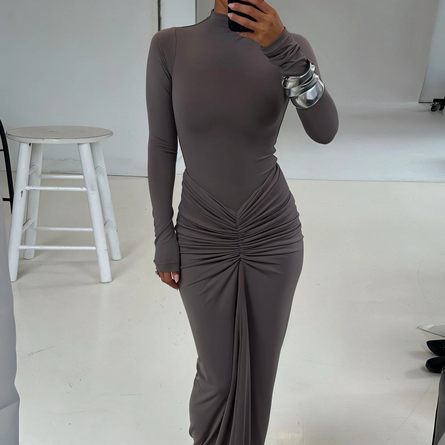 ALICE Ruched Maxi Dress